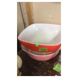 RED PYREX BOWLS