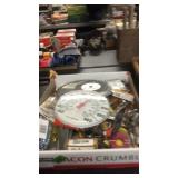 THERMOMETER, SAW BLADES & MISC TOOLS