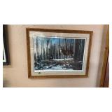 JIM HAMAND? SIGNED & NUMBERED FRAMED WHITE TAIL