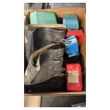 GROUP OF RELOADING TRAYS, BOXES & RUBBER BOOTS