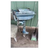CHAMPION VINTAGE BOAT MOTOR, BLUE