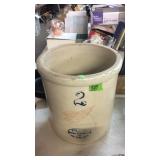 2 GAL RED WING CROCK  **CRACKED
