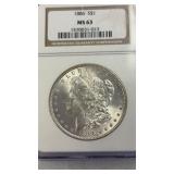 1886 MS 63 MORGAN SILVER DOLLAR