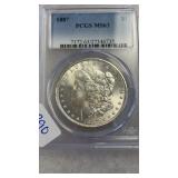 1887 MS 63 MORGAN SILVER DOLLAR
