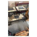 TILE TOP COFFE TABLE & 2 END TABLES