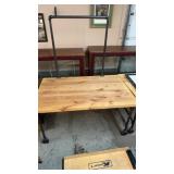 ROLLING INDUSTRIAL STYLE TABLE, 59'X36'