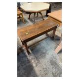 OAK PIANO BENCH