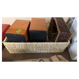 TEAC SPEAKERS & 2 BASKETS