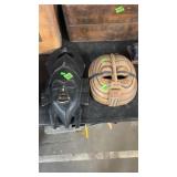 2 WOOD MASKS