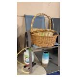 LAWN CHAIR, BASKETS, SPRAYER & VASE