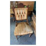 ANTIQUE UPHOLSTERED SIDE CHAIR