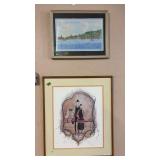 P. BUCKLEY MOSS SIGNED PRINT & FRAMED PICTURE
