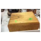 WOOD BOX W/ HOT WHEELS & MATCHBOX CARS