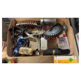 BX OF ARCHERY ITEMS-LEATHER PUNCH & MISC
