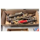 BX W/ ANTIQUE WRENCHES & MISC TOOLS