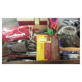 BX W/ TOOLS, PAINT BRUSH, MINI CLIPS & MMISC