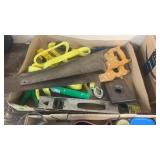 BX W/ SAWS, TOW ROPE & MISC