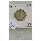 1916-D SILVER QUARTER