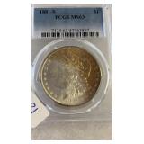1881-S MS 63 MORGAN SILVER DOLLAR