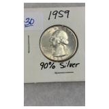 1959 90% SILVER QUARTER