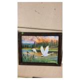 FOREST FIRE SWAN FRAMED PRINT