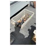 3 POLY MEAT TUBS W/ TRAILER STINGERS & BALLS