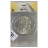 1886 MS 63 MORGAN SILVER DOLLAR