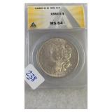 1880-S MS64 MORGAN SILVER DOLLAR