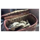 WICKER FISHING CREEL WITH FISHING VEST