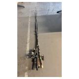 GROUP OF FISHING POLES