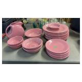 21 PCS OF PINK FIESTA WARE