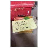 103 RNDS & 16 BRASS 357 MAG **WE DO NOT SHIP AMMO