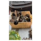 BASKET W/ ANTQIUE DOOR KNOBS