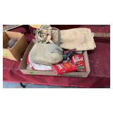 CANTEEN, TOBACCO TINS, WINE FLASK & LEGGINS