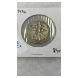 1936 WALKING  LIBERTY SILVER HALF DOLLAR