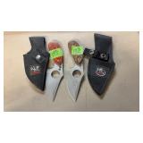 TWO ROCKY MTN ELK FOUNDATION KNIFE & SHEATHS