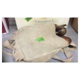 BLACK POWDER SHOOTER'S POUCH W/ BULLETS, MISC