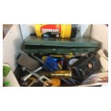 BX OF MISC TOOLS W/ YELLOW FLASHLIGHT