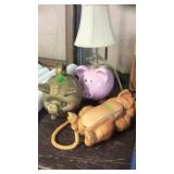 PIG TELEPHONE, PIG BANK & PIG LAMP