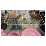 BASKET OF GLASS INSULATORS