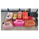 8 ASSORTED FUEL CANS