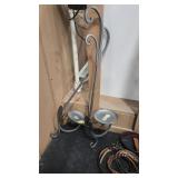2 - METAL WALL MOUNT CANDLE HOLDERS