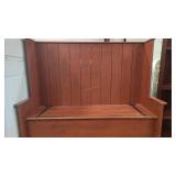 WOOD ENTRY BENCH W/ STORAGE SEAT