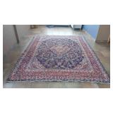 PERSIAN KNOTTED WOOL VTG  CARPET