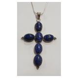 925 LAPIS COLOR PENDANT & NECKLACE