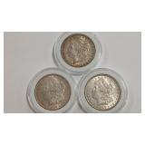 3 - 1898 MORGAN SILVER DOLLARS