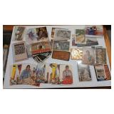 NATIVE AMERICAN POSTCARD & EPHEMERA VTG ASSORTMENT