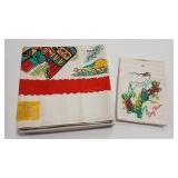 'CACTUS CLOTH' VTG ALASKA TOURIST TRADE TABLE