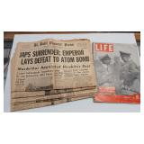 WWII ERA NEWS PAPERS & EPHEMERA