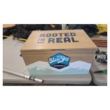 BLUE SKY WOOD PAINTED COOLER